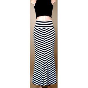 Strip Maxi Skirt